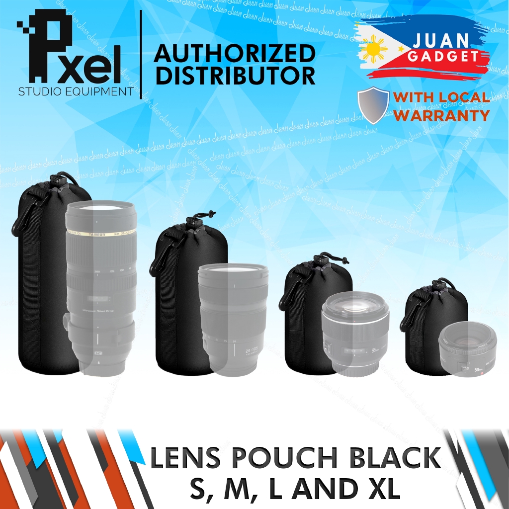 Pxel Neoprene Waterproof Soft Camera Lens Pouch Storage Bag Black JG