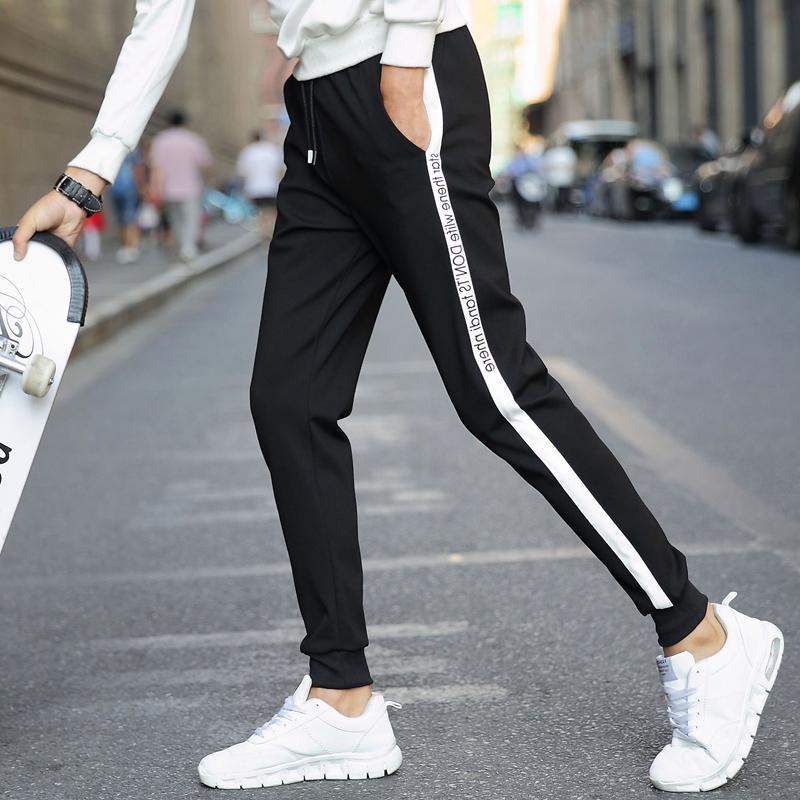 sweatpants white stripe