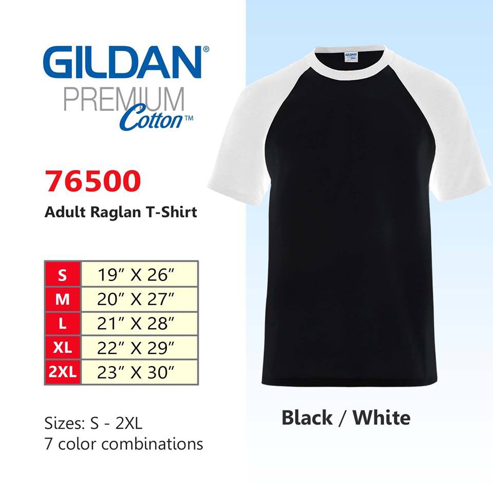 raglan shirt black and white