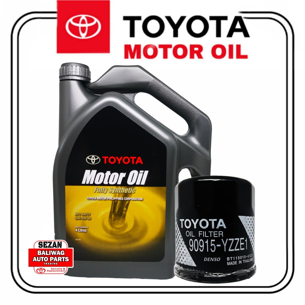 Original toyota oil change package 5w30 fully synthetic 4 liters with
