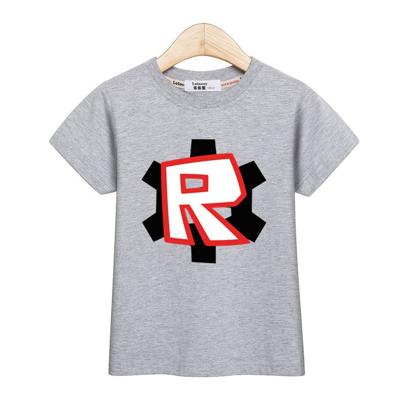 Kids Tees Clothes Boy Short Sleeve T Shirt Roblox Logo Tops Shopee Philippines - roblox kids t shirts for boys and girls tops cartoon tee shirts pure cotton shopee philippines