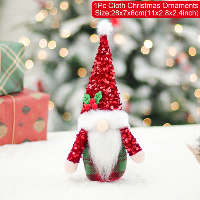 Yliquor Christmas Decorations Creative Faceless Cartoon Gnome Santa Doll Hanging DIY Ornaments Xmas Tree Pendants Crafts Supplies for Kids Children Holiday Party Festival Gift and Home Decor 