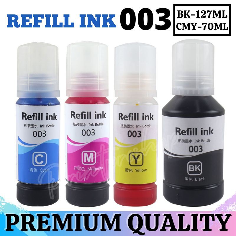 Premium 003 Dye ink Compatible for Epson L1110 L3110 L3116 L3150 L3156 ...