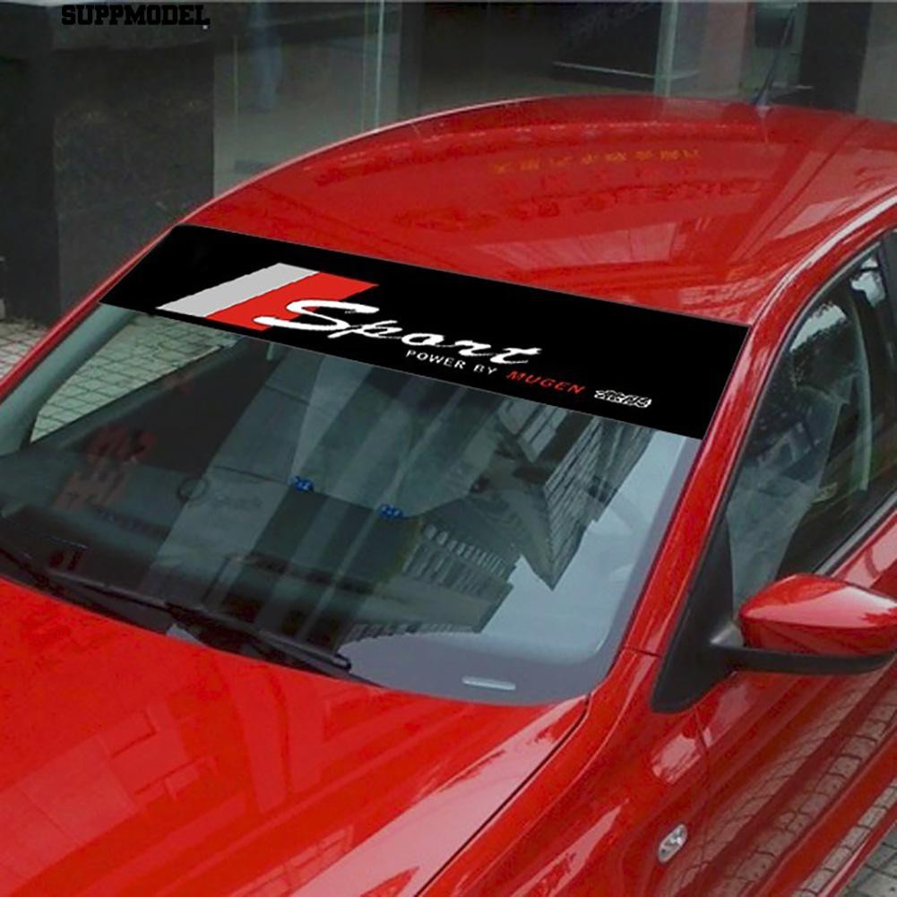 Car Front Rear Windshield Window Banner Reflective Decal Sticker For HONDA Power