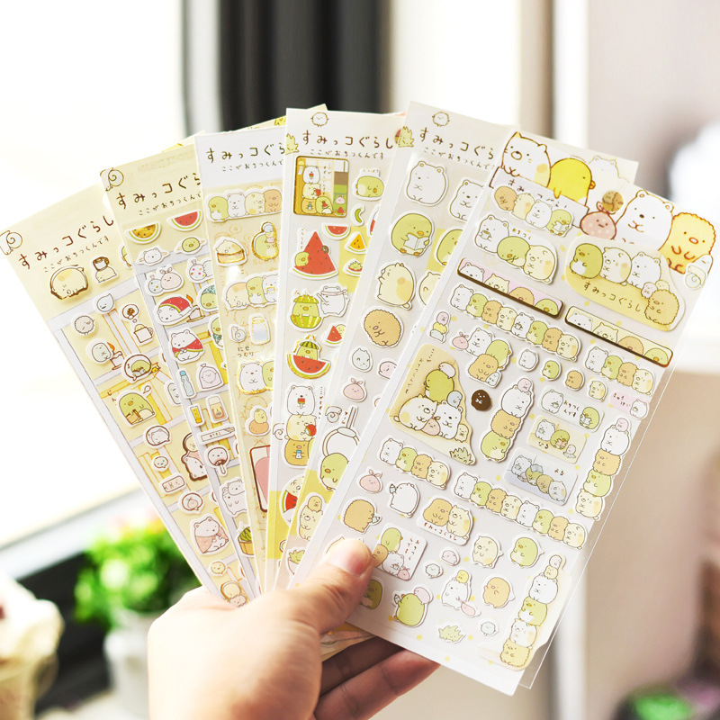 1pc Pack Pvc Gilding Sumikko Gurashi Stickers Diy Notebook Cup Photo Frame Stickers Cute Stationery Shopee Philippines