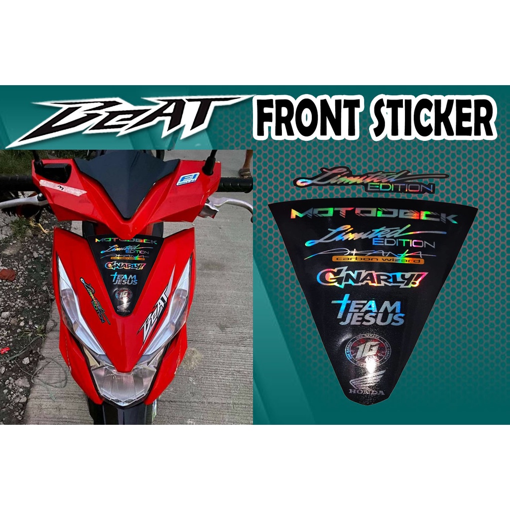 HONDA BEAT Fi FRONT STICKER HOLOGRAM / HONDA BEAT fi ACCESSORIES/ HONDA