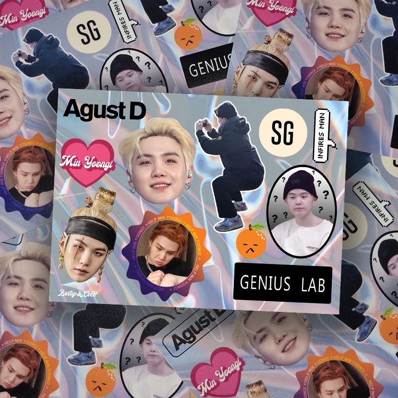 Agust D Sticker Sheet - BTS Suga Yoongi | Shopee Philippines