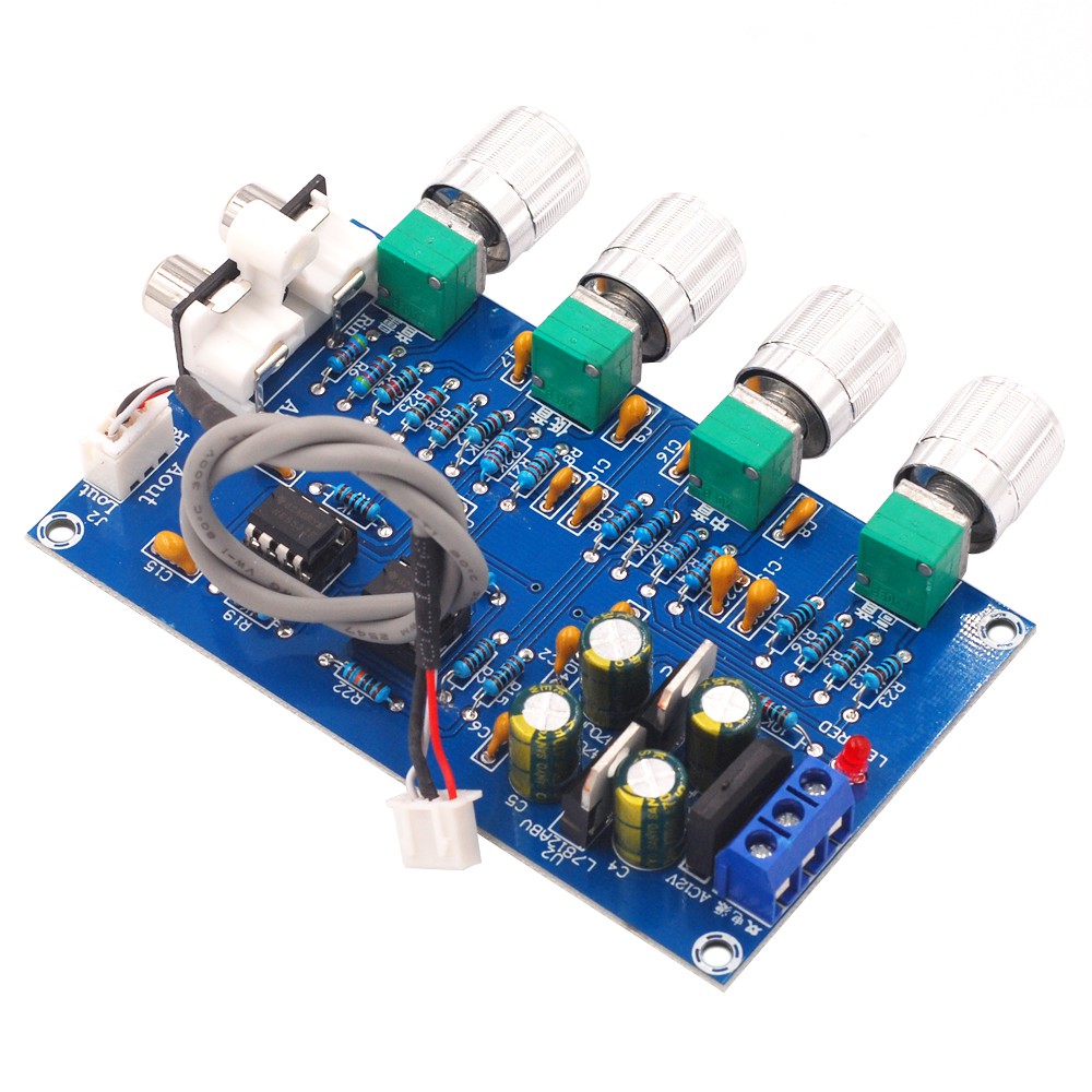 New NE5532 Stereo Pre-amp Preamplifier Tone Board Audio 4 Channels