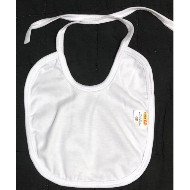 plain white cotton baby bibs