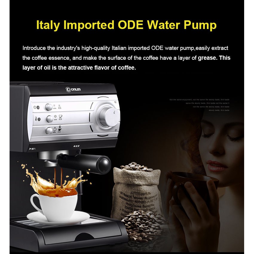 Donlim Coffee Machine DLKF6001 Semi Automatic Coffee Maker Barista