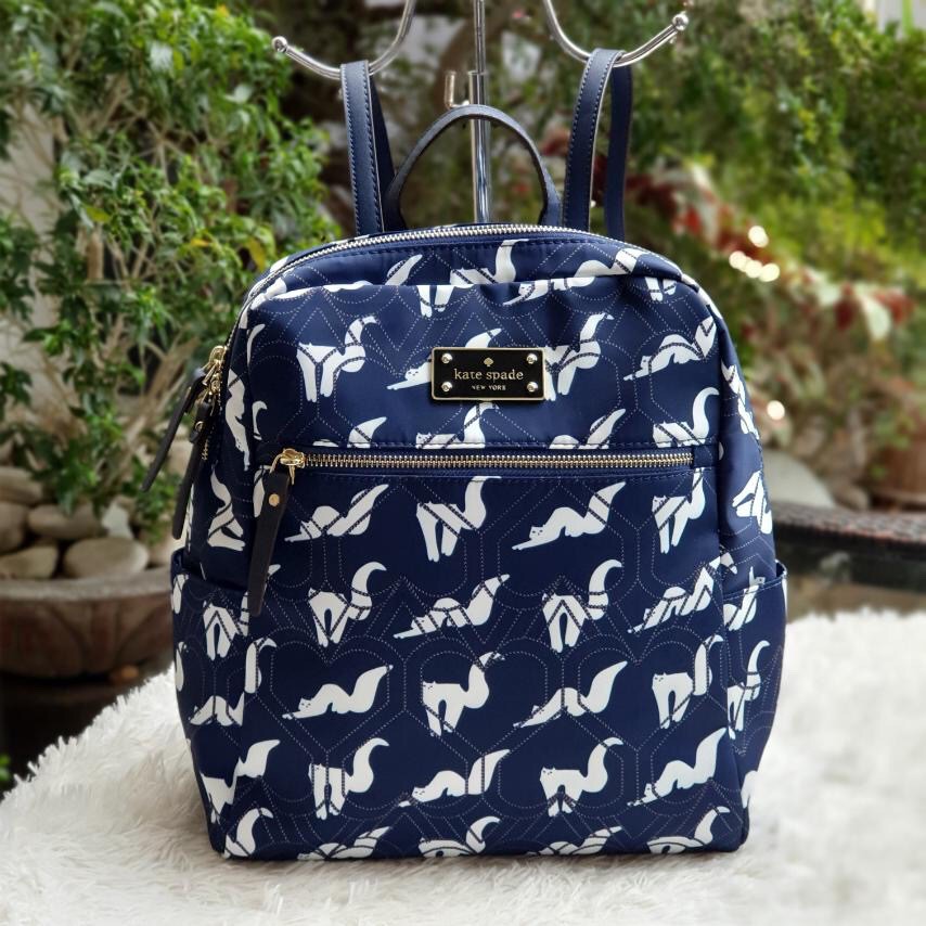 kate spade navy blue backpack