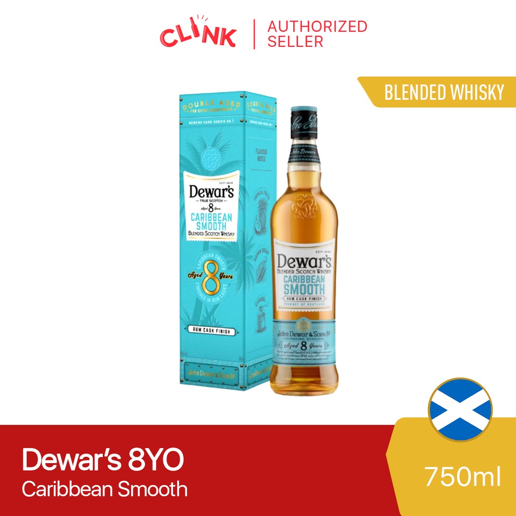 Dewars 8 Years Old Caribbean Smooth Blended Scotch Whisky 750ml