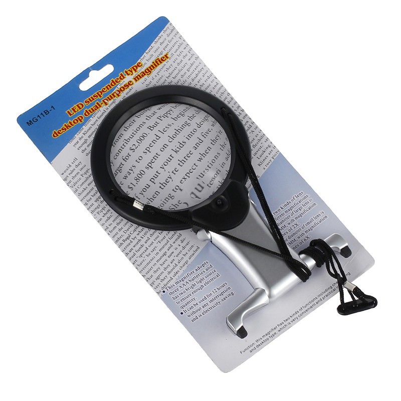 giant large hands free magnifying glass with light led magnifier