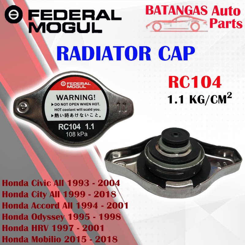 Radiator Cap Civic All/City All/Accord All/Odyssey/HRV/Mobilio Federal  Mogul /CM2 RC104 | Shopee Philippines
