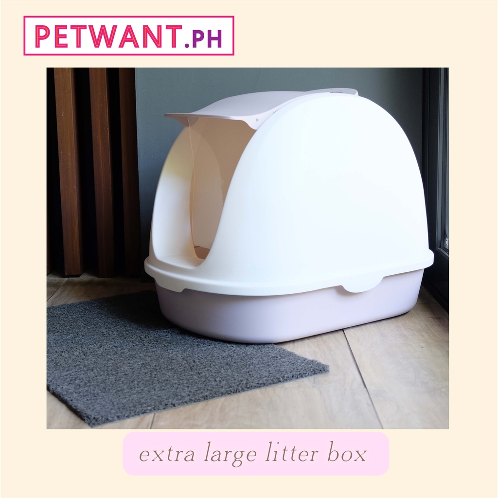 Extra Large Cat Litter Box Petwant with Scooper and charcoal filter #2