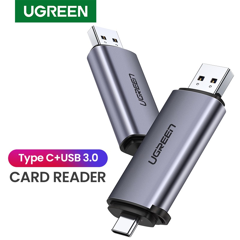UGREEN USB C/USB 3.0 Type C Card Reader Dual Slot Memory Card Adapter ...