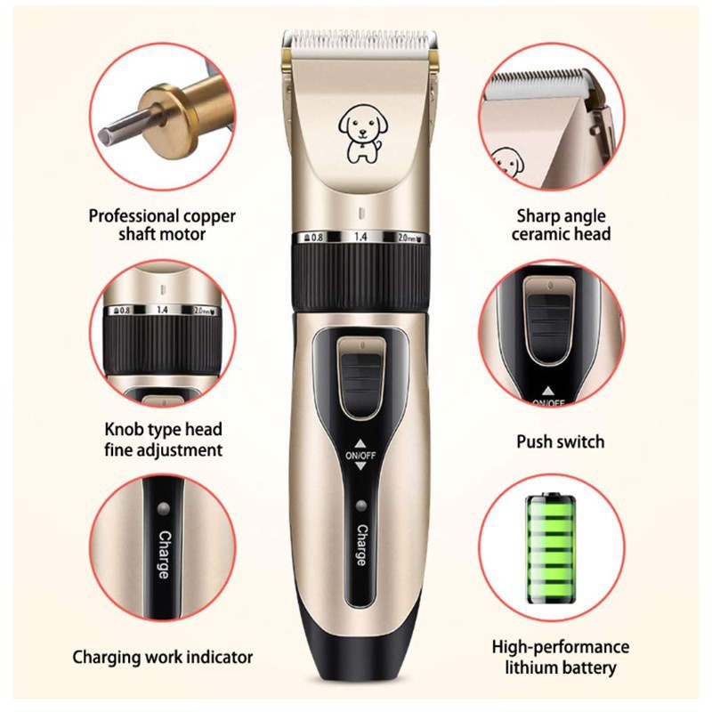 Rechargeable Electric Pet Hair Trimmer Dog Hair Grooming Razor Dog Clipper Cat Hair Shaver Cut #3