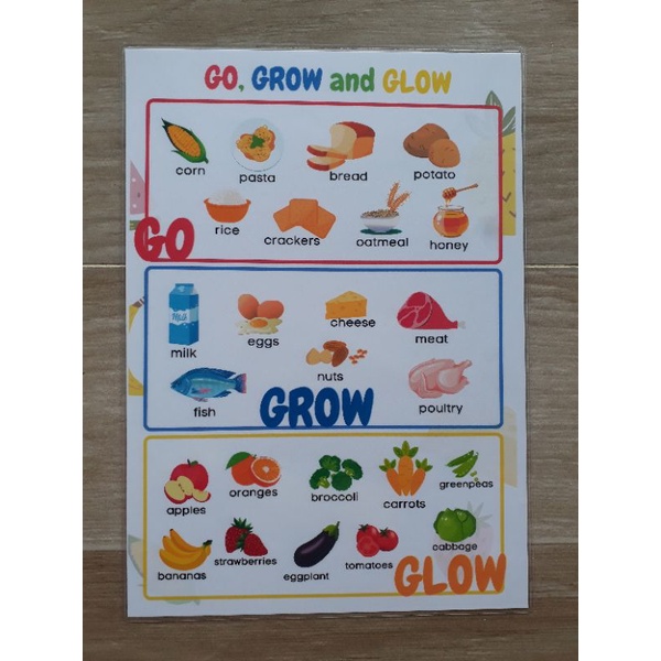 Go Grow And Glow A4 Size Thick Laminated Educational - vrogue.co