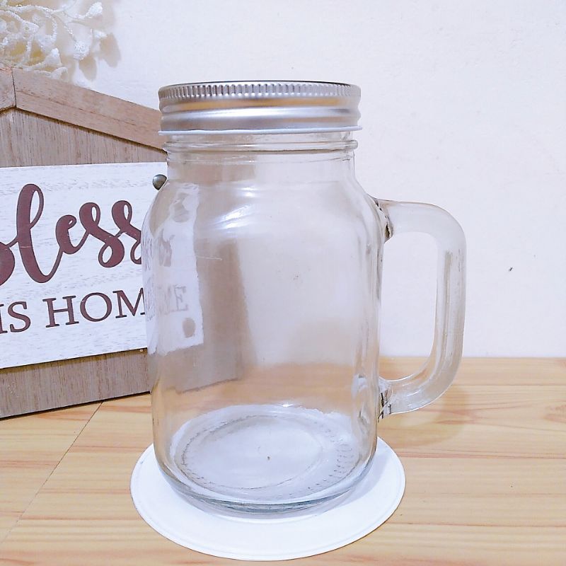 600mL Colored Mason Jar Mason Jar Glass Mug Drinking Glass with Lid