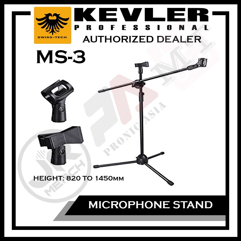 Original KEVLER MS3 Professional Adjust. Microphone Stand Shopee