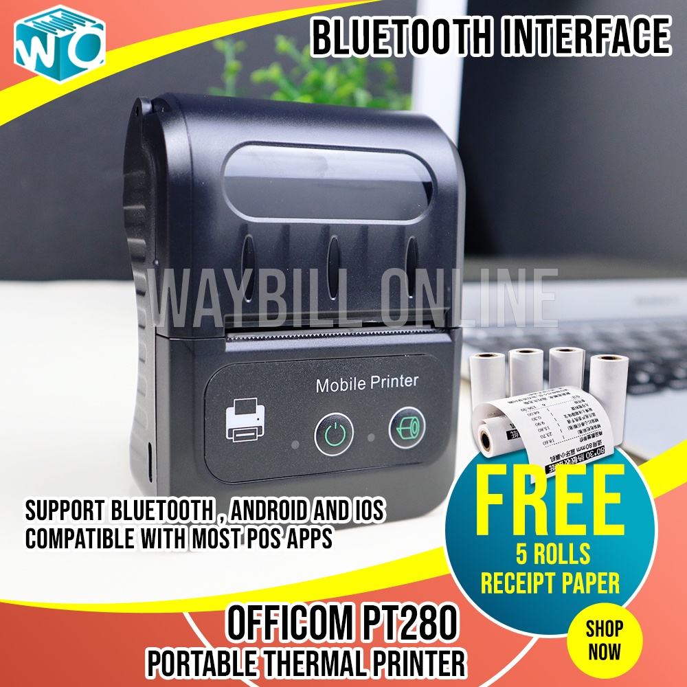 PT280 Thermal Printer Receipt & Photo Printing