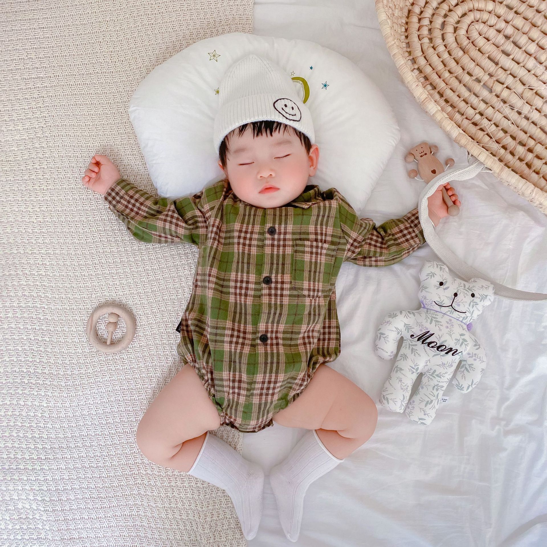 baby boy fall romper