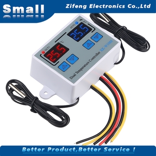 Dual Digital Thermostat Temperature Controller Two Relay Output Thermoregulator for incubator Heating Cooling XK-W1088 12V 220V