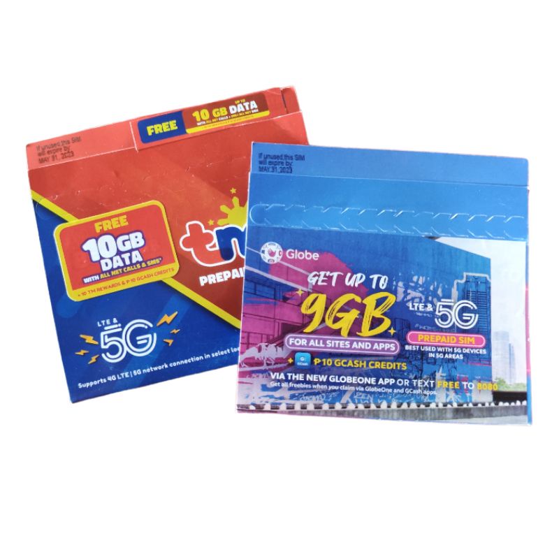 GLOBE / TM SIM CARD 5G Fresh 3 months expiration Shopee Philippines