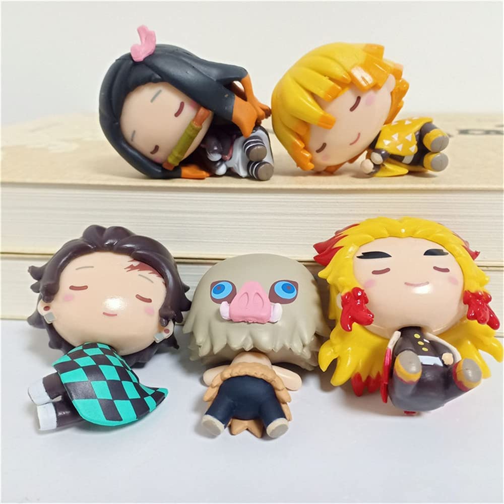 Sleeping Kimetsu no Yaiba Demon Slayer Cute Keychain Figure | Shopee ...