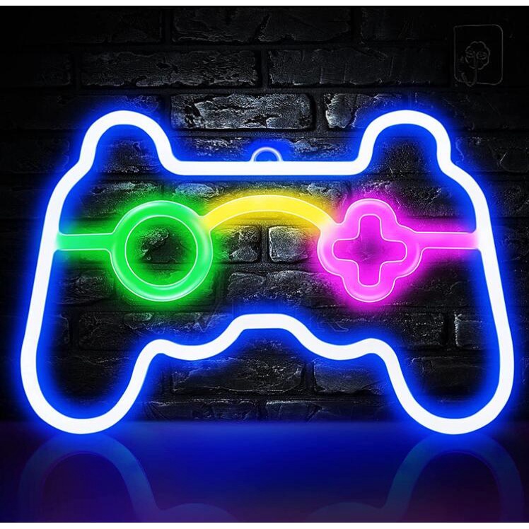 Game Neon Sign Gamepad Shape LED Neon Signs for Wall Decor, Game Shaped ...