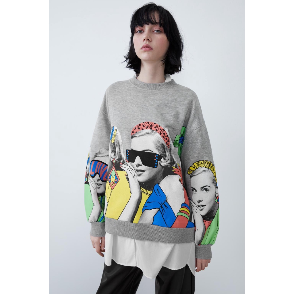 graffiti sweatshirt zara