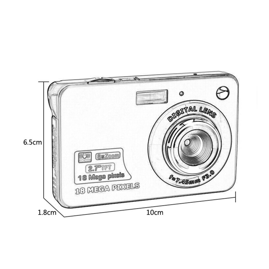 TMR♫2.7 Inch TFT LCD Display 18MP 720P 8x Zoom HD Anti-Shake Digital Camera  | Shopee Philippines