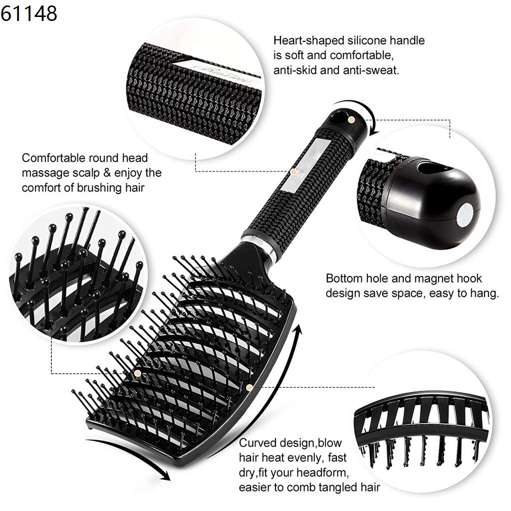 hair brush comb Hair Brush, Curved Vented Brush Faster Blow Drying