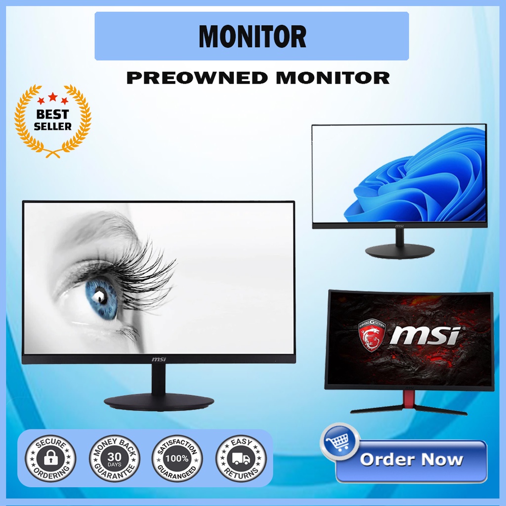 Picasso voldsom Løve PC Monitor 17 - 24 Inches Desktop Monitor | Full HD | LCD LED IPS | VGA HDMI  DVI PORT/ WIDE with VGA | Shopee Philippines