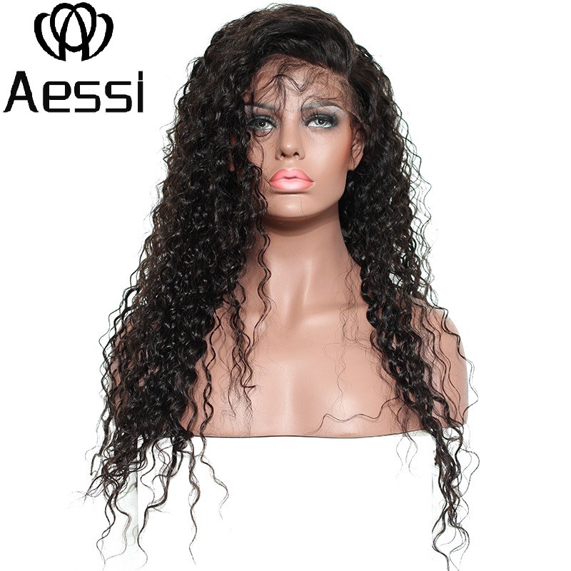 Lace Front Human Hair Wigs Black Brazilian Curly Hair Wig Shopee