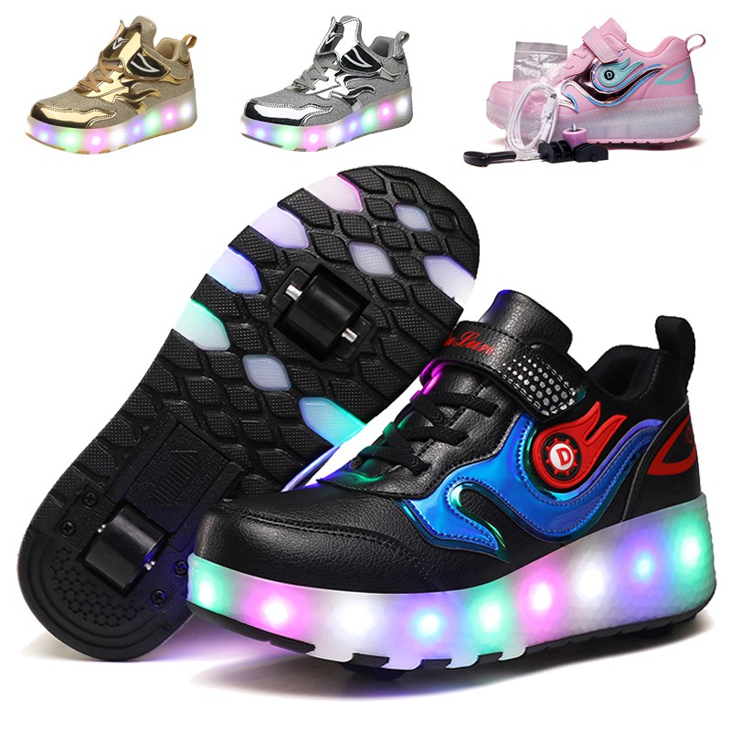 Heelys Children Shoes Glowing Sneakers with Wheels Wings Kids Roller ...