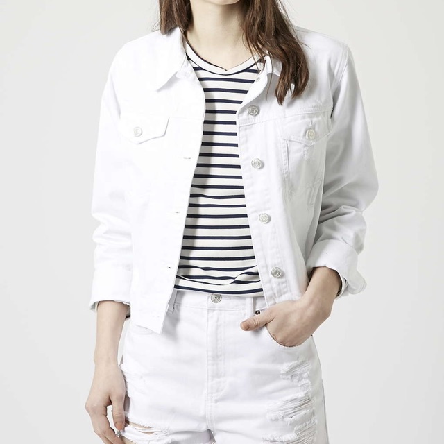 gap white denim jacket