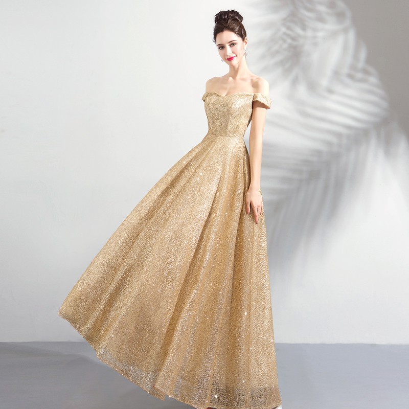 champagne gold dress