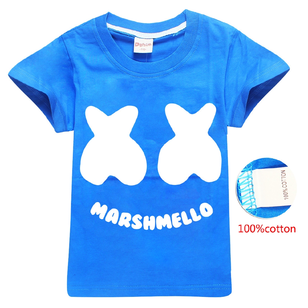 Chaodama Children T Shirt Marshmello Dj Music Cotton Summer Short Sleeve Kid Gift Shopee Philippines - marshmello rainbow t shirt roblox