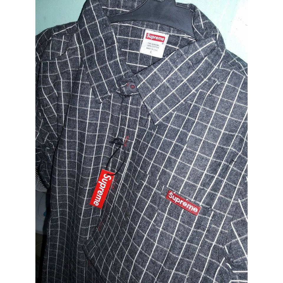 checkered supreme shirt