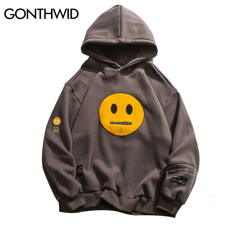patchwork fleece hoodie