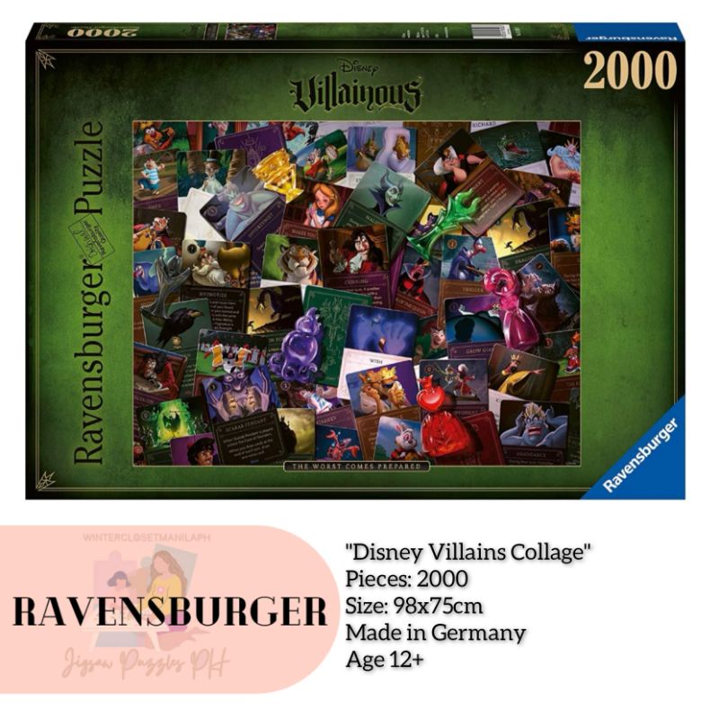 Ravensburger 2000 pieces Jigsaw Puzzle Disney Villains Collage