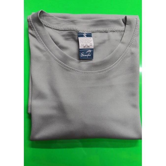 Ash Gray Drifit T/S sports material, wicking and atlhetic cloth