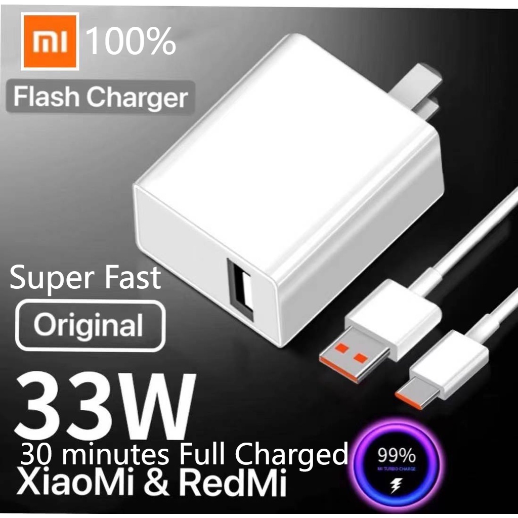 Original XiaoMi 33W 4.0 Super Fast Quick Wall Charge Travel Charger