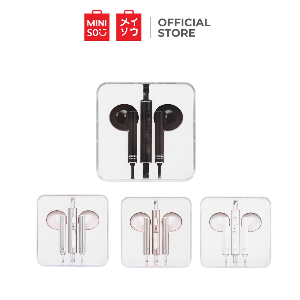 Miniso Wire Control In Ear Earphones With Mic Model Shopee Philippines