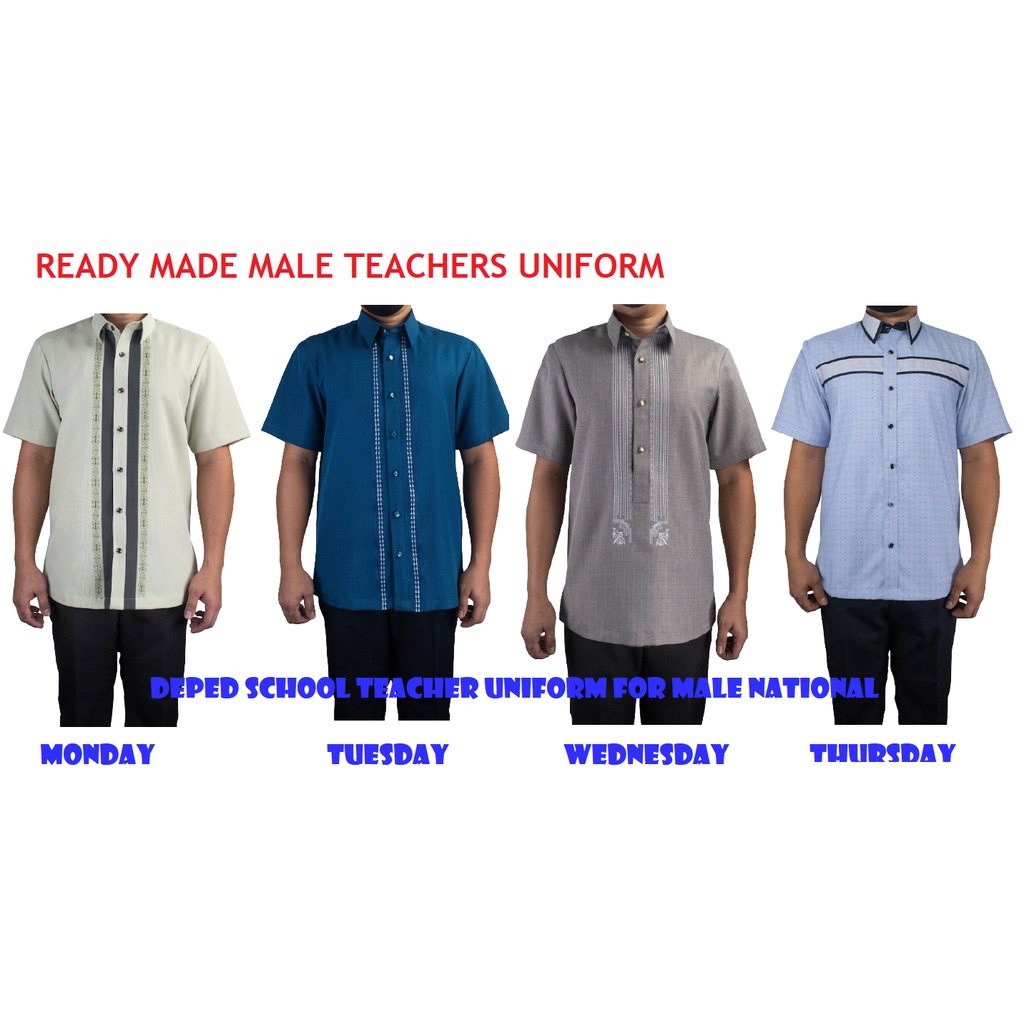 RTW Men Deped Prescribed Teachers Uniform | Shopee Philippines