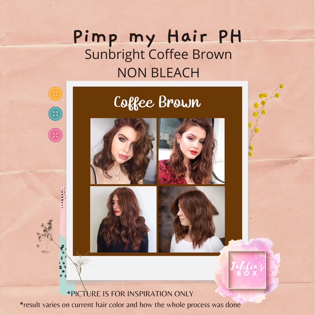 Sunbright Coffee Brown Pimp my Hair ph Hair Color Hair Dye NON BLEACH |  Shopee Philippines