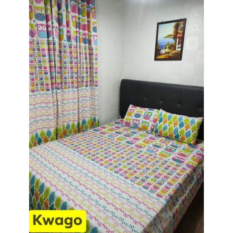 100 Canadian Bed Sheet Set Owl Set Shopee Philippines