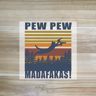 Pew Pew Madafakas Iron on Transfer for DIY face mask Kids T-shirt Clothing Clothing Badge Patch Decals Washable iron on patches Applique #7