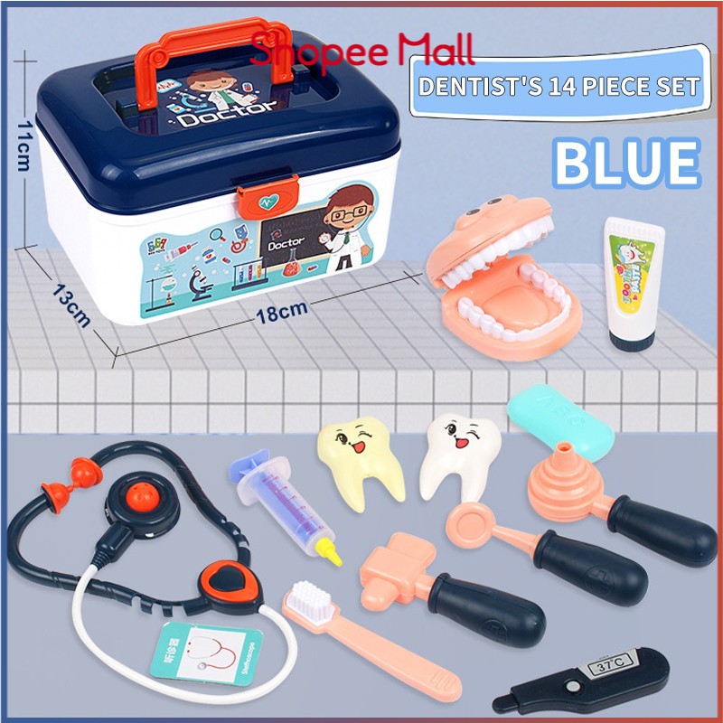 14PCs Blue doctor set toys medical play set | Shopee Philippines